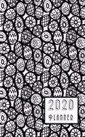 2020 Planner: Stylish Contemporary Abstract Diary For Men With Additional Lined Monthly Note, Online Password Log & Habit Tracker Pages