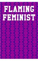 Flaming Feminist: Blank Ukelele Tab Notebook 6"x9" 120 Pages