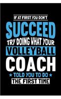 If at First You Don't Succeed Try Doing What Your Volleyball Coach Told You to Do