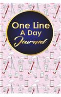 One Line A Day Journal: 5 Year Journal One Line A Day, One Line A Day A Five Year Memory Book, Five Year Diary, One Line A Day Notebook, Cute Paris & Music Cover(48 One Line a Day Journal)