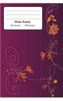 Wide Ruled Composition Notebook 6" x 9". Abstract Flower Design Art: 6" x 9". 200 Pages. Book Cover With Beautiful Abstract Flower Design Art Background Pattern.