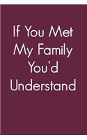 If You Met My Family You'd Understand