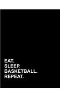 Eat Sleep Basketball Repeat: Accounts Journal(26 Accounts Journal)