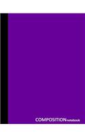 Composition Notebook: 100 Pages, 8.5 x 11 inches, Wide Ruled Notebook, Purple cover