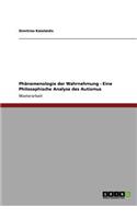 Phänomenologie der Wahrnehmung. Eine Philosophische Analyse des Autismus