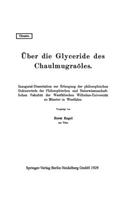 Über Die Glyceride Des Chaulmugraöles