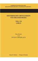 Historisches Ortslexikon Für Brandenburg, Teil VII, Lebus