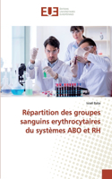 Répartition des groupes sanguins erythrocytaires du systèmes ABO et RH