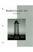 Student Lecture Aid for Use with Managerial Accounting