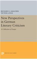 New Perspectives in German Literary Criticism