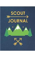 Scout Journal: Camping Journal Travel Activity Planner Notebook - RV Logbook Hiking Checklist Keepsake Memories For Kids Boys Girls Adults Family- 8x10 120 Pages W