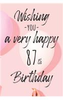 Wishing you a very happy 87th Birthday