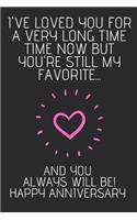 I've Love You For A Very Long Time Now But You're Still My Favorite: Cute Romantic Anniversary Notebook for... Wife & Husband (Greeting Card Alternative)