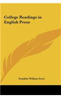 College Readings in English Prose