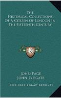 The Historical Collections of a Citizen of London in the Fifteenth Century