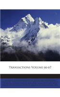 Transactions Volume 66-67