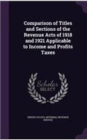 Comparison of Titles and Sections of the Revenue Acts of 1918 and 1921 Applicable to Income and Profits Taxes