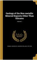 Geology of the Non-metallic Mineral Deposits Other Than Silicates; Volume 1