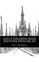 Adult Coloring Book Sketches from Milan