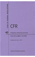 Code of Federal Regulations Title 40, Protection of Environment, Parts 63 (63. 1-63. 599), 2014