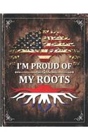 Im Proud of My Roots: Vintage Netherlands and American Flag Personalized Gift for Coworker Friend Undated Planner Daily Weekly Monthly Calendar Organizer Journal