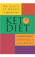 Keto Diet Commitment Contract Journal: 90 Day Undated Keto Macro Tracker; Food and Metrics Logbook with Glucose Monitoring(1 Keto for Beginners and Pros)