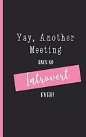 Yay Another Meeting Says No Introvert Ever
