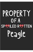 Property Of A Spoiled Rotten Peagle: Lined Journal, 120 Pages, 6 x 9, Peagle Dog Gift Idea, Black Matte Finish (Property Of A Spoiled Rotten Peagle Journal)