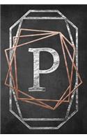 Chalkboard Foiling Minimalist Letter Notebook - P
