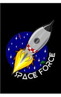 Space Force: Cornell Notes Notebook - Gag Gift - For Writers, Students - Homeschool, Rocket Ship