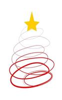 Spiral Christmas Tree: 6 X 9 Blank Lined Journal