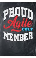 Proud Agile Cult Member: Chalkboard, White & Red Design, Blank College Ruled Line Paper Journal Notebook for Project Managers and Their Families. (Agile and Scrum 6 x 9 inch