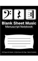 Blank Sheet Music Manuscript Notebook