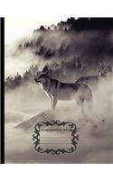 White Wolf, Mystical Winter - Composition Notebook