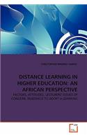 Distance Learning in Higher Education