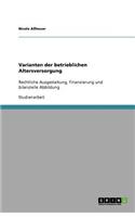 Varianten der betrieblichen Altersversorgung
