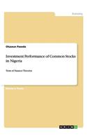 Investment Performance of Common Stocks in Nigeria