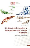 L'effet de la formation à l'entrepreneuriat, cas du vietnam