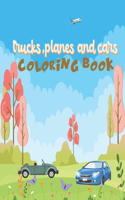 Trucks Planes and Cars Coloring Book