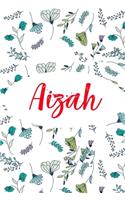 Aizah: &#11088; 6x9 Lined notebook Journal - 120 pages - Personalized Gift for Aizah - Perfect for Gift Colleague, Friends, Mom, GF - Gift for Valentine's 