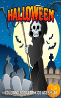 Halloween Coloring Book For Kids Ages 3-8