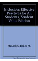 Inclusion: Effective Practices for All Students, Student Value Edition