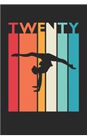 Gymnastics Notebook for 20 Year Old Women and Men - Vintage Gymnastics Journal - 20th Birthday Gift for Gymnast Diary