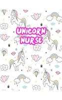 Unicorn Nurse: Cute Journal Notebook for Nursing Student and Practitioner with Large 8.5 x 11 Blank Ruled White Paper (Perfect for School, Medical, Clinical and Ho