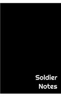 Soldier Notes: Wide Ruled Notebook