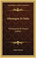Allemagne Et Italie: Philosophie Et Poesie (1846)