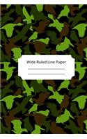 Camouflage Art Theme Wide Ruled Line PaperA