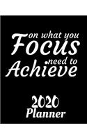 Focus On What You Need To Achieve