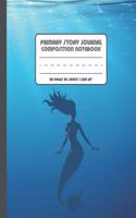 Primary Story Journal Composition Notebook: Grades K-2 Dashed Midline and Picture Space Journal: Mysterious Underwater Mermaid
