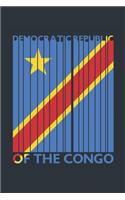 Vintage Democratic Republic Of The Congo Notebook - Congolese Flag Writing Journal - Democratic Republic Of The Congo Gift - Retro Congolese Diary